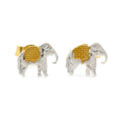 Alex Monroe Marching Elephant Stud Earrings