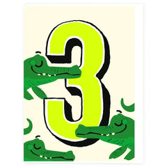 Noi Publishing Age 3 Crocs Birthday Card
