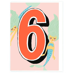 Noi Publishing Age 6 Mermaids Birthday Card