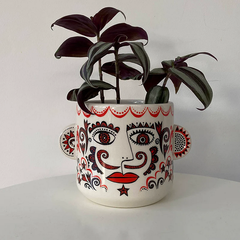 Lush Designs - Clown Plant Pot Red