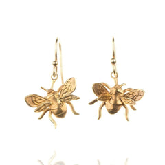 Amanda Coleman Gold Bee Drop Earrings