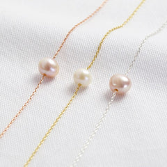 Lisa Angel- Freshwater Pearl Bead Necklace- Gold