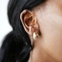 Lisa Angel Earring - Gold Hand Stud