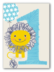 Noi Publishing Age 1 Lion Birthday Card