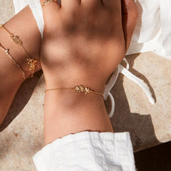 Alex Monroe Sprouting Rosette In-Line Bracelet