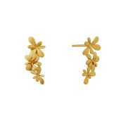 Alex Monroe Sprouting Rosette Stud Drop Earrings