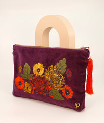 Powder Design - Vintage Flora Velvet Zip Pouch