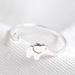 Lisa Angel Adjustable Sterling Silver Elephant Ring