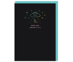 Ohh Deer - Holographic UFO Good Luck Card