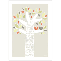 ‘Be Forever Happy’ Branches - Greeting Card Fréya Art & Design