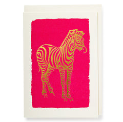 Archivist Press Gold Zebra Note Card
