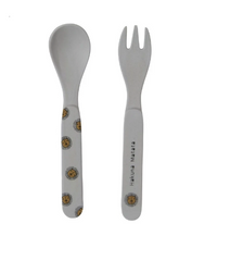OYOY Mini Lion Hathi Spoon & Fork Set