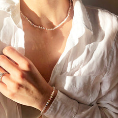 Lisa Angel Pearl With Myuki Beads Clasp Bracelet