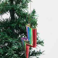 Sass & Belle Rainbow Lightning Bolt Shaped Bauble