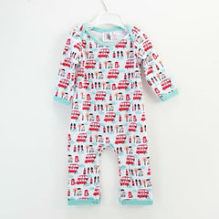 Little Red Bus Baby Romper