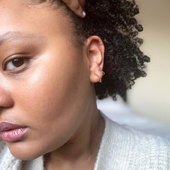 Lisa Angel - Gold Sterling Silver Sunbeam Hoop Earrings