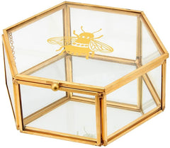 Sass & Belle Busy Bees Glass Jewellery Box
