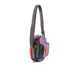 Roka Paddington B Sustainable Canvas Multi Stripe Crossbody  Bag