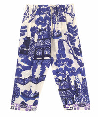 One Hundred Stars Lounge Wear Crepe Pants - Giant Willow Blue