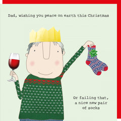 Rosie Made A Thing Christmas - Dad Socks Card
