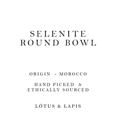 Lotus & Lapis Selenite Bowl Round