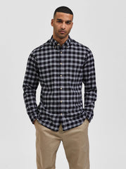 Selected Homme - Slim Flannel Shirt - Black and White
