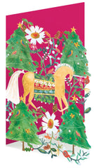 Roger la Borde Laser Christmas Card - Festive Unicorn