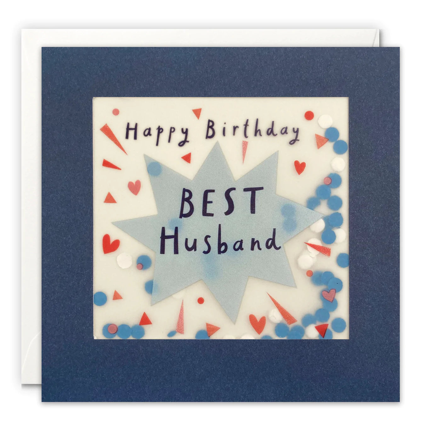 James Ellis Happy Birthday Husband Star Paper Shakies Card Bunka