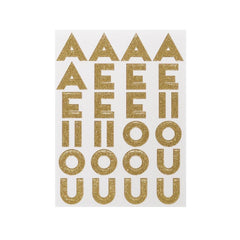 Meri Meri Gold Glitter Alphabet Sticker Sheets