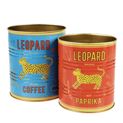 Rex London - Leopard Storage Tins - Set Of Two