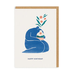 Ohh Deer Blue Figure Birthday Card