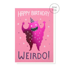 Stormy Knight Weirdo Monster Birthday Card