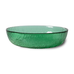 HKliving The Emeralds Glass Salad Bowl - Green