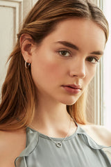 Estella Bartlett Pave Set Hoop Earrings - Silver
