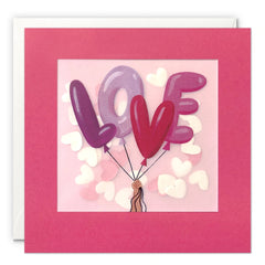 Love Balloons Valentine's Day Card with Paper Confetti - Paper Shakies by James Ellis