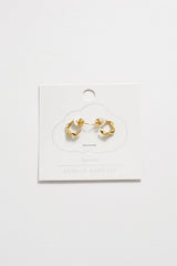 Estella Bartlett Twisted Wave Hoop Earrings Gold Plated