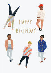 Roger La Borde Happy Birthday Men Party Card