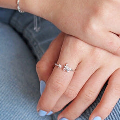 Lisa Angel Adjustable Sterling Silver Turtle Ring