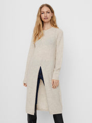 Vero Moda Birch/Melange Long Sleeve Slit Dress