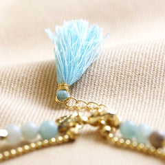 Lisa Angel Semi Precious Stone Natural Beaded Anklet