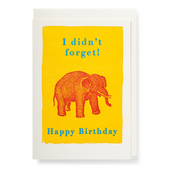 Elephants Never Forget Note Card - Archivist Press