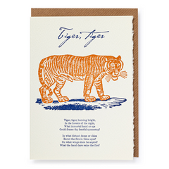 Letterpress Tiger Tiger Card