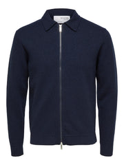 Selected Homme Belo Knit Zip Cardigan- Sky Captain