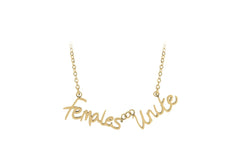 Females Unite Lettering Necklace - Gold Plated