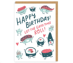 Ohh Deer - Sushi Let The Good Times Roll Birthday Card