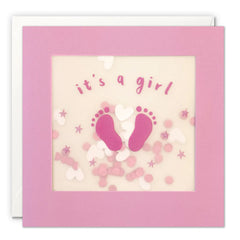 James Ellis It’s A Girl Shakie Card