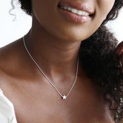 Lisa Angel Silver Star Charm Necklace