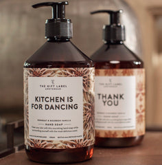 The Gift Label Kitchen Is For Dancing Hand Soap - Brown Floral