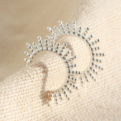 Lisa Angel - Sterling Silver Sunbeam Hoop Earrings