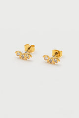 Estella Bartlett Petal CZ Crawler Earrings Gold Plated